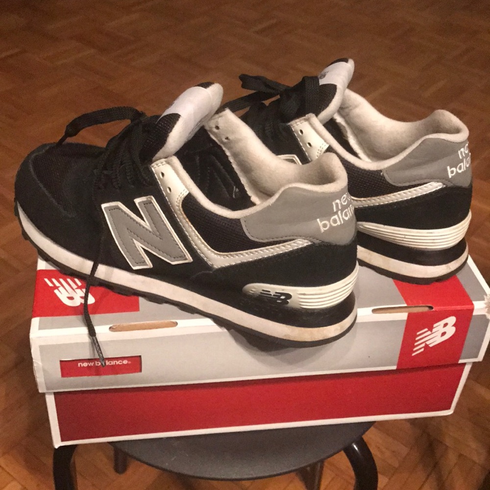 Black and grey new balances